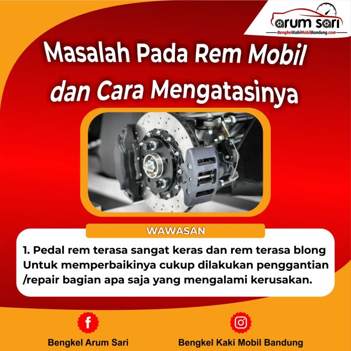 Masalah pada Rem Mobil dan Cara mengatasinya Panduan Menjaga Sistem Rem Tetap Responsif