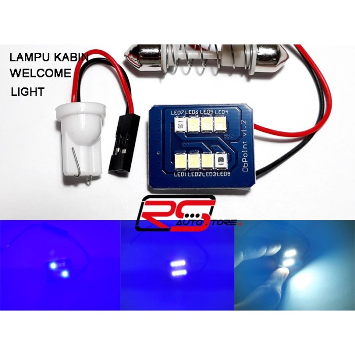 Jual Lampu Plafon Lampu Kabin Ambience Mobil LED Welcome Light 8 titik ... Jual Lampu Plafon Lampu Kabin Ambience Mobil LED Welcome Light 8 titik ...